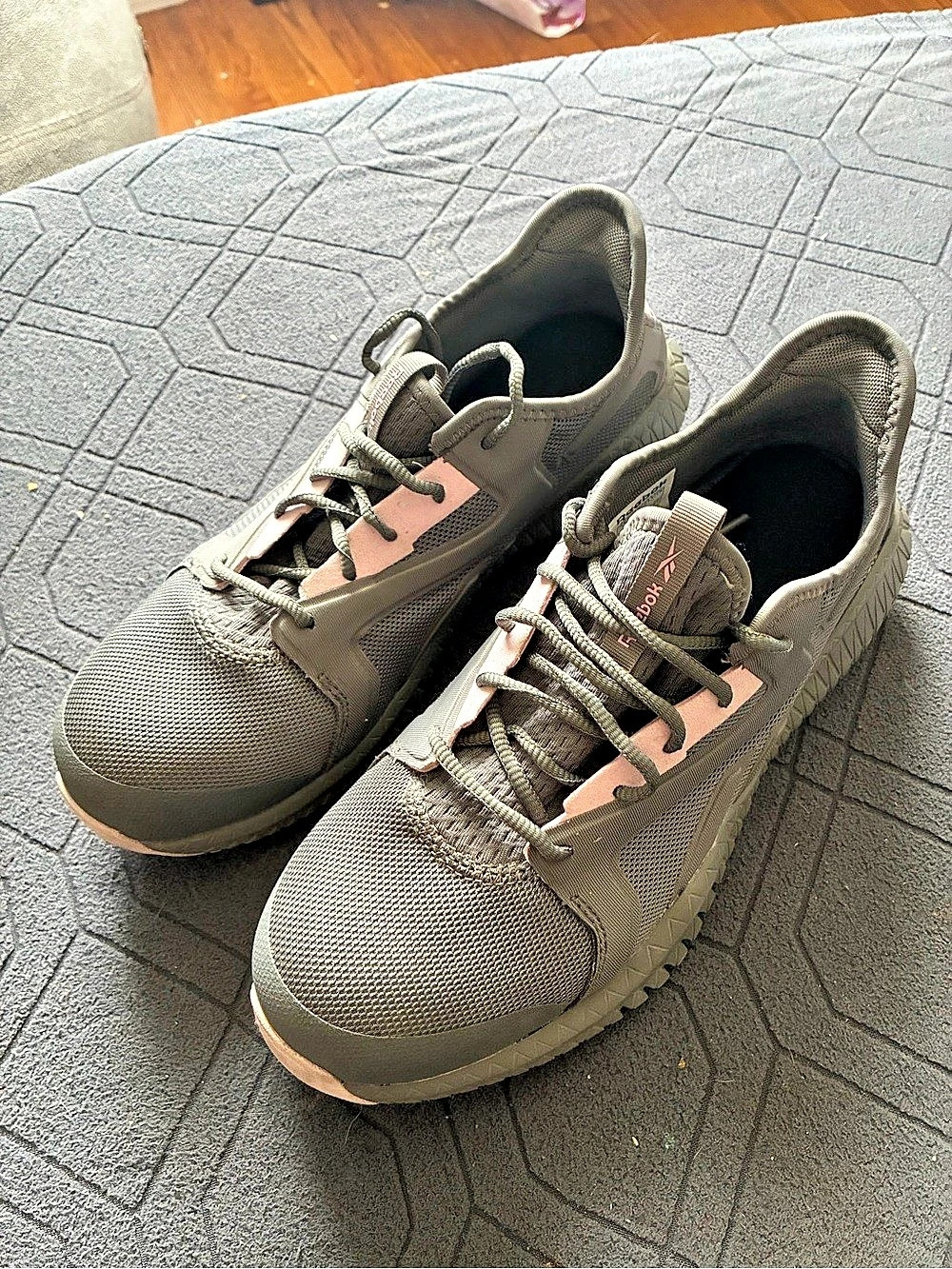 Reebok Flexagon 3.0 Work Safety Shoe Gray & Pink US 7